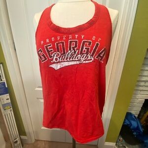 Georgia Bulldog Active Tank Top Red Size XL